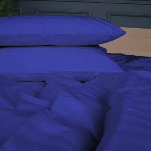 Простирадло Ranforce Elite 17-0609 Stripe Blue на резинці висота 25 см (дитячі 10 см) - 2