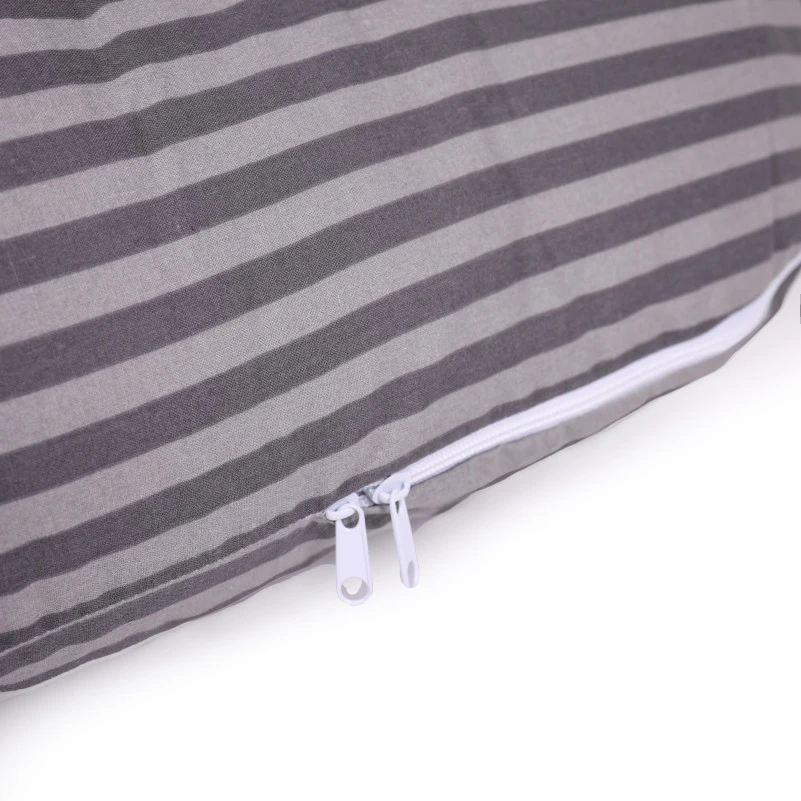 Подушка для беременных и отдыха U-образная №5030 Color Line 17-0601 Stripe Gray EcoSilk бязь - 6