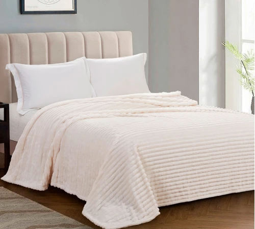 Плед М "Striped Blanket ivory"