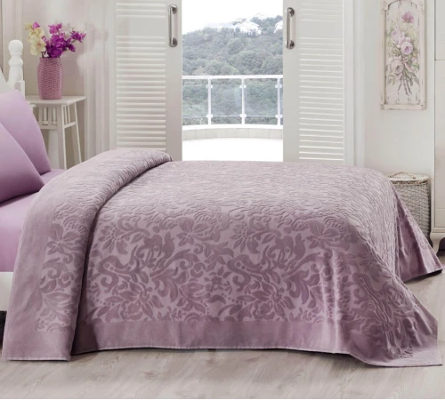 Покрывало Т "Terry Bedspread lilac"