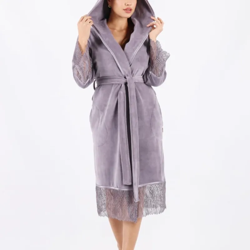 Халат М Terry robe "Emily" lilac