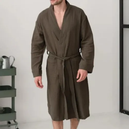 Халат чоловічий С "Textured Muslin" khaki
