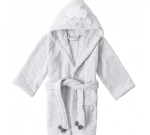 Халат детский  "Tiny Tails" lamb gray