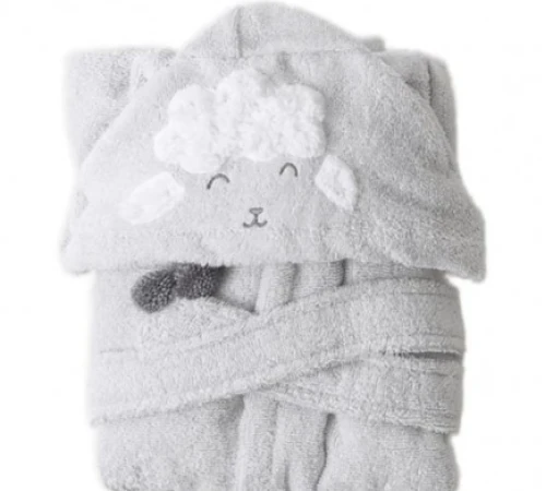 Халат детский  "Tiny Tails" lamb gray - 2