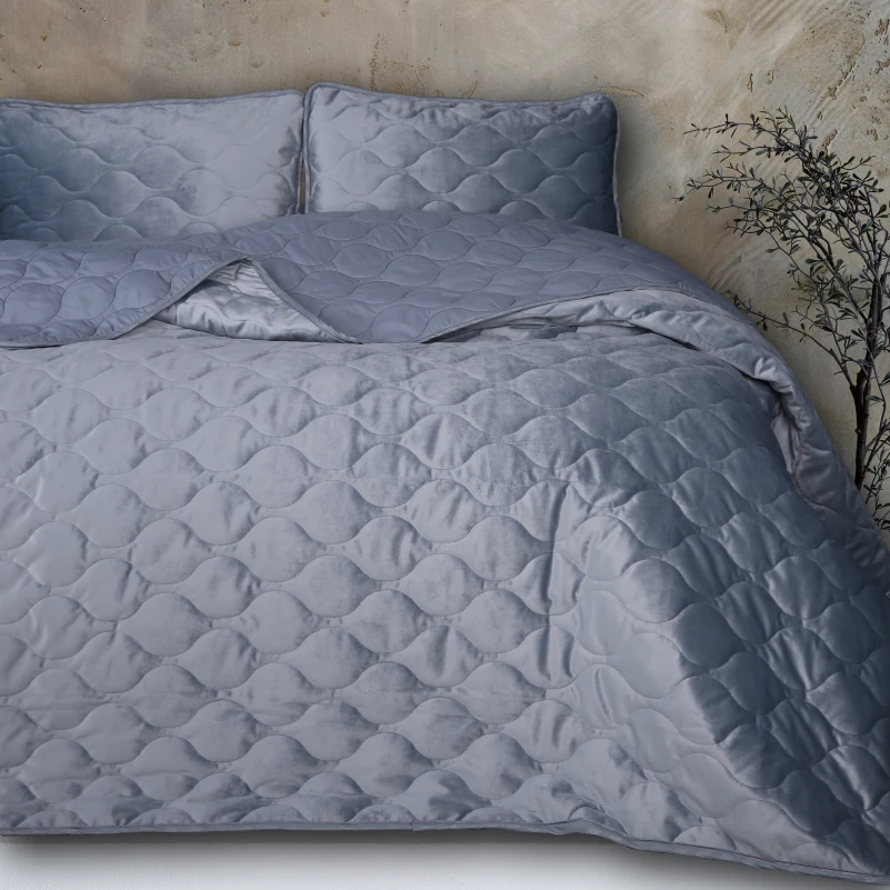 Покрывало №5052 Velor charm Dark grey - 5