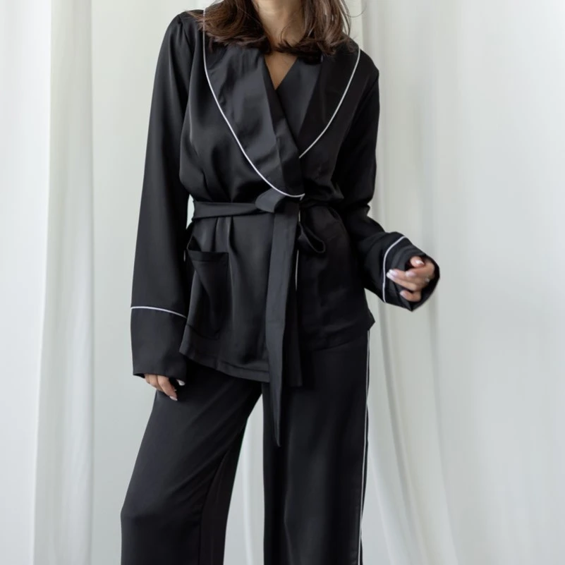 Жіночий домашній костюм "Victoria" black - 1