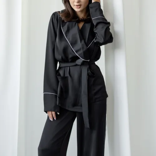  Женский домашний костюм "Victoria" black - 3