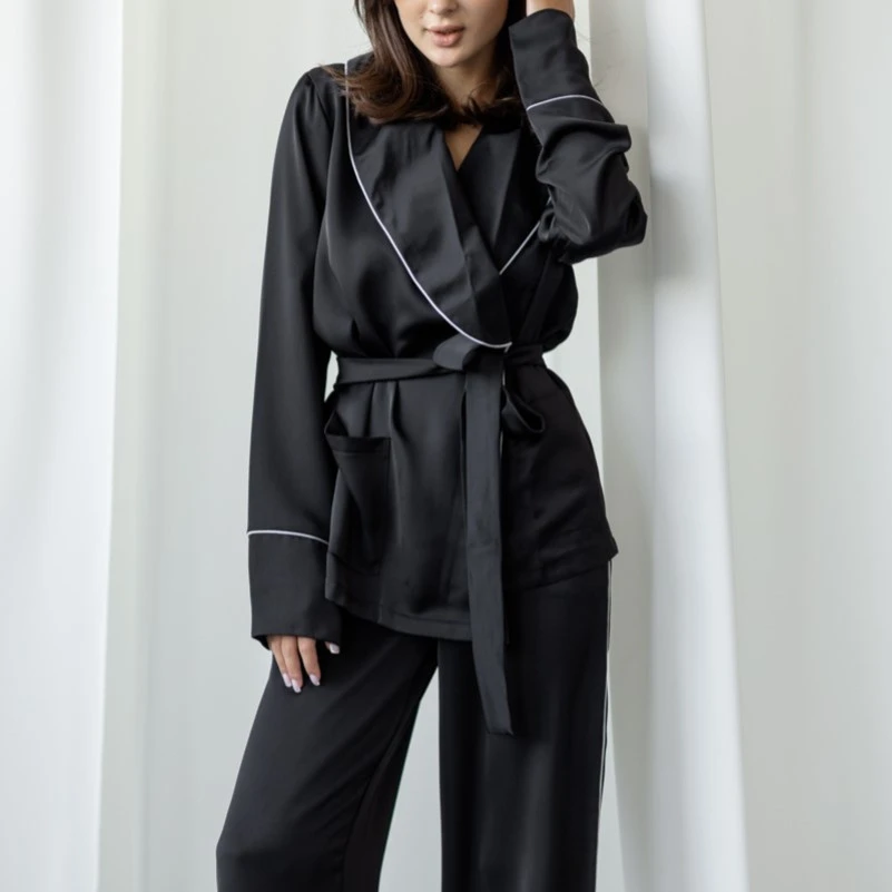 Жіночий домашній костюм "Victoria" black - 2