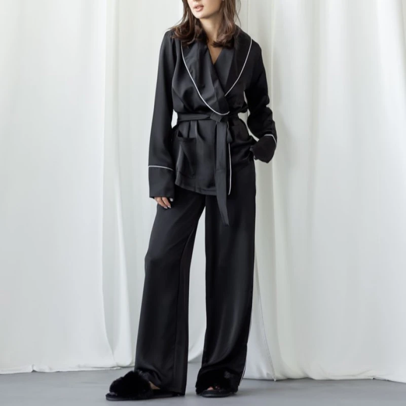 Жіночий домашній костюм "Victoria" black - 3