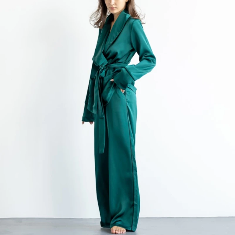  Женский домашний костюм "Victoria" emerald - 2