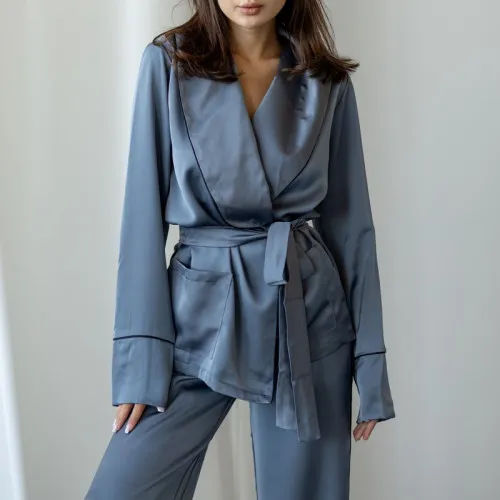 Жіночий домашній костюм "Victoria" gray - 2