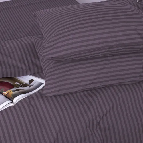 Простирадло Ranforce Elite 17-0603 Stripe Violet на резинці висота 25 см (дитячі 10 см) - 2