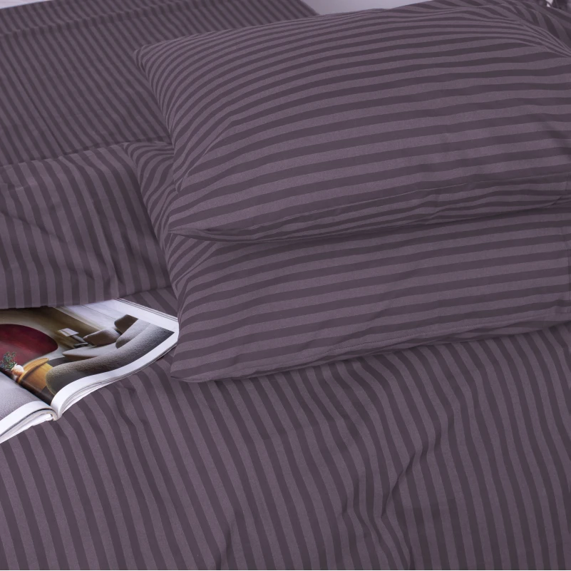 Простынь Ranforce Elite 17-0603 Stripe Violet на резинке высота 25 см (детские 10 см) - 1