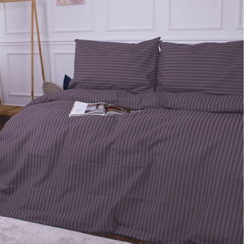 Простынь Ranforce Elite 17-0603 Stripe Violet на резинке высота 25 см (детские 10 см) - 4