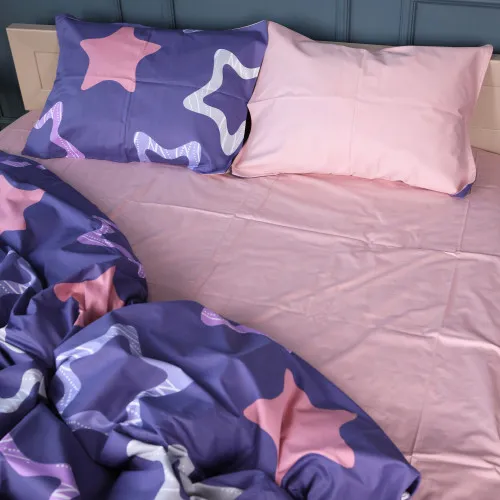 Простирадло Сатин 22-1375 Violet Stars