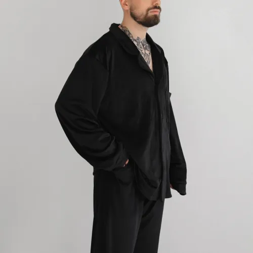Піжама чоловіча Велюр "Welour set" black - 3