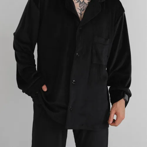 Піжама чоловіча Велюр "Welour set" black - 5