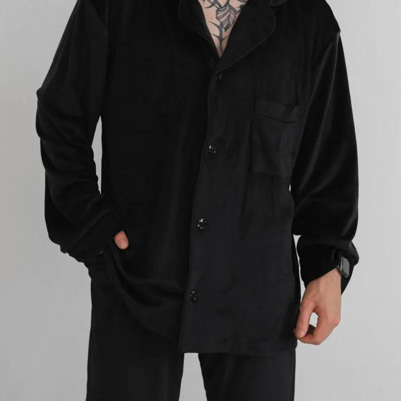 Піжама чоловіча Велюр "Welour set" black - 4