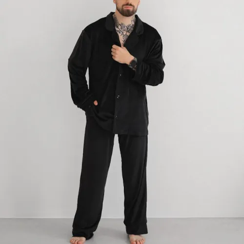 Піжама чоловіча Велюр "Welour set" black