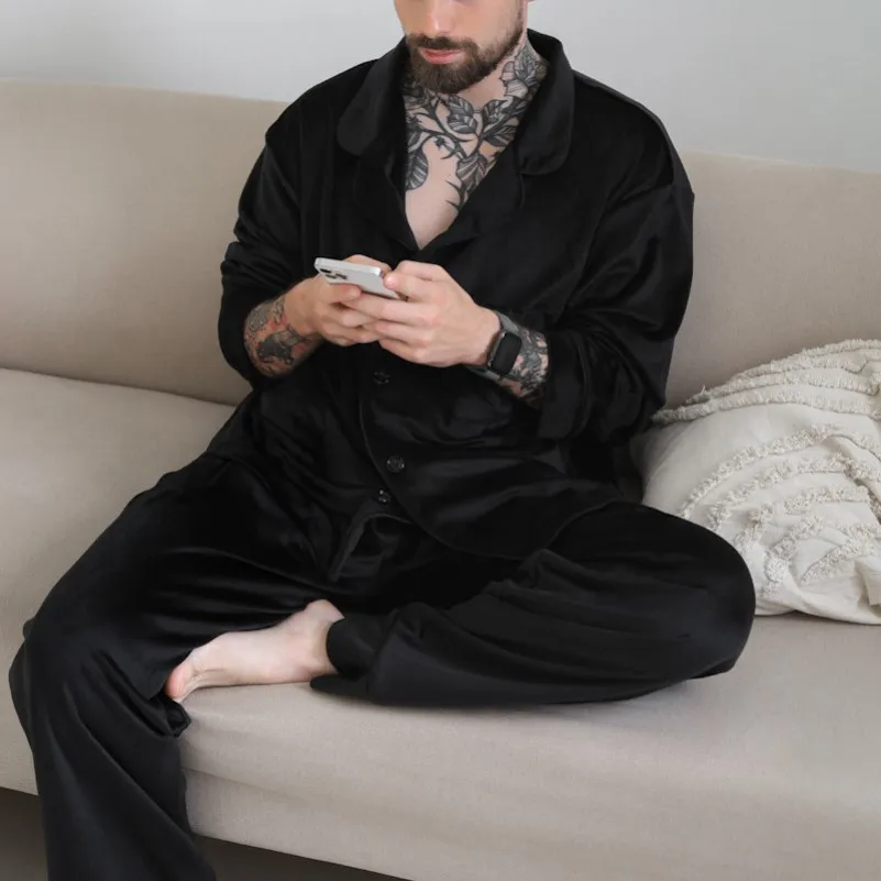 Піжама чоловіча Велюр "Welour set" black - 6
