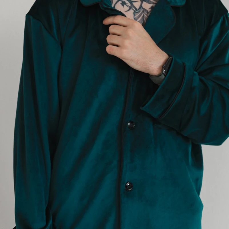  Пижама мужская Велюр "Welour set" emerald - 4