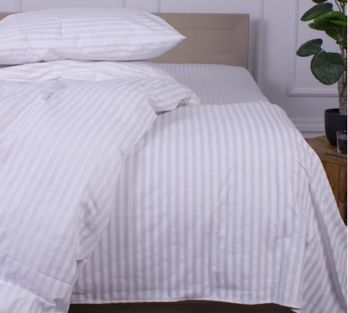 Простирадло Ranforce Elite 17-0605 Stripe White на резинці висота 25 см (дитячі 10 см)