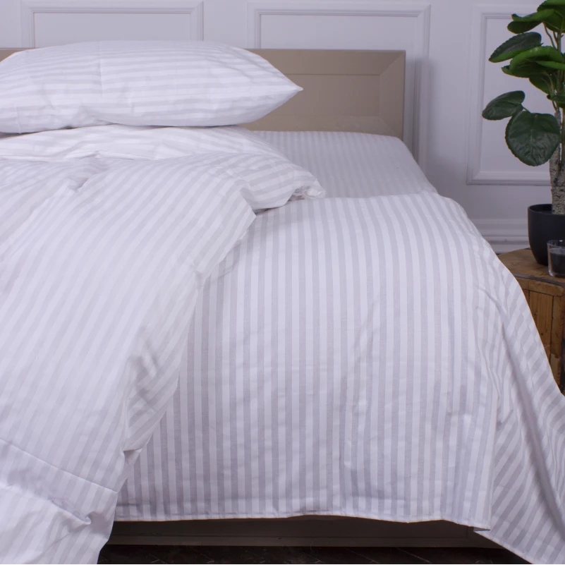 Простынь Ranforce Elite 17-0605 Stripe White на резинке высота 25 см (детские 10 см)