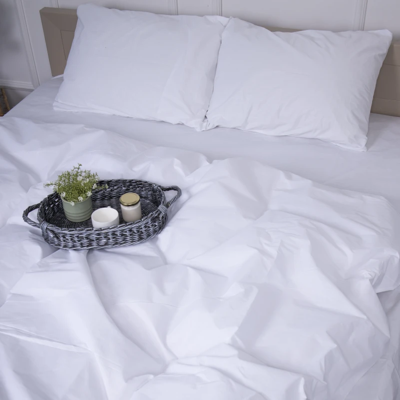 Простынь на резинке MirSon Ranforce Elite 11-2107 White - 1