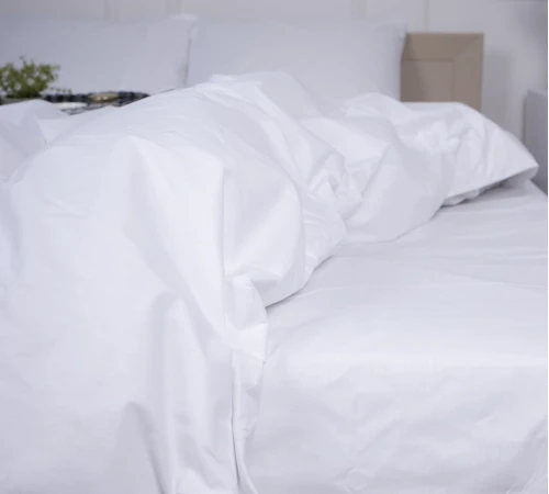 Простирадло на гумці MirSon Ranforce Elite 11-2107 White висота 25 см (дитячі 10 см)