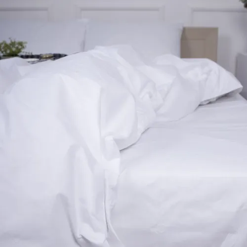 Простирадло на гумці MirSon Ranforce Elite 11-2107 White висота 25 см (дитячі 10 см)