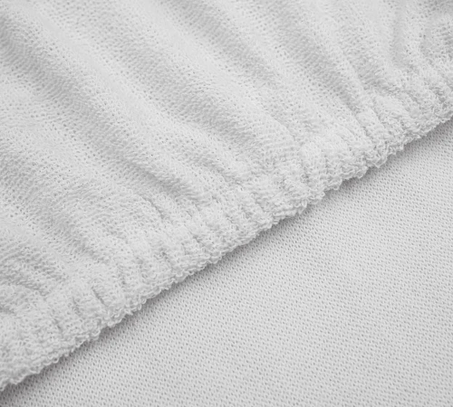 Простынь на резинке К Terry Line "Snowy White" - высота 25 см
