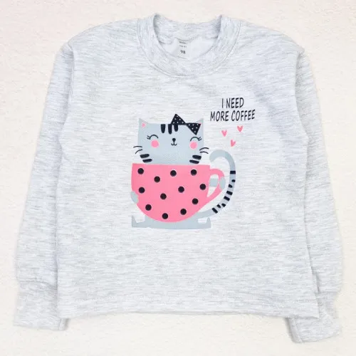 Пижама детская для девочек "Wishes" kitten coffee - 2