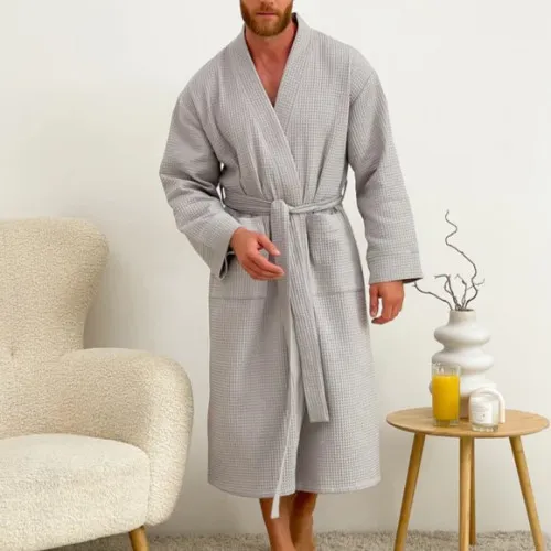 Халат чоловічий С "Woven Robe James" gray
