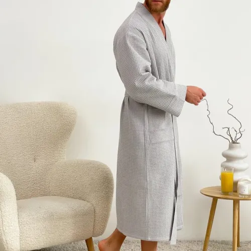 Халат чоловічий С "Woven Robe James" gray - 3