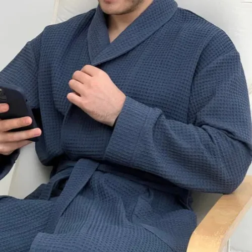 Халат чоловічий С "Woven Robe James" saphire - 3