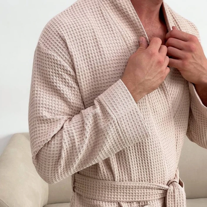 Халат мужской С "Woven Robe James" warm sand - 2