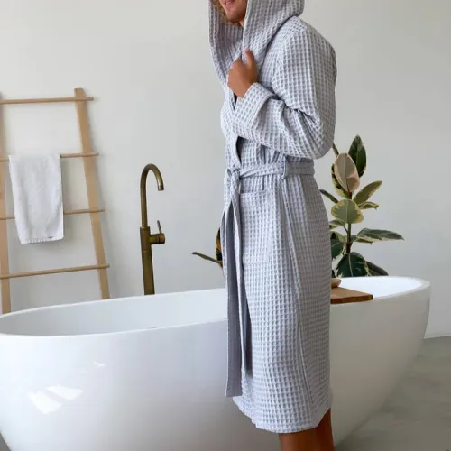 Халат чоловічий "Woven Robe" white - 5