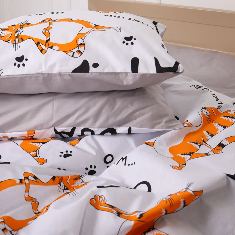 Постельное белье Бязь 17-0627 Yoga Cat Grey - 2