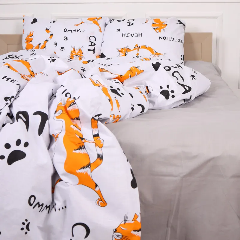 Підковдра MirSon Ranforce Elite 17-0627 Yoga Cat Grey - 1