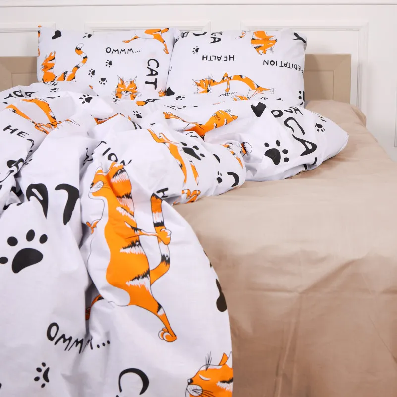 Підковдра MirSon Ranforce Elite 17-0621 Yoga Cat Orange - 4