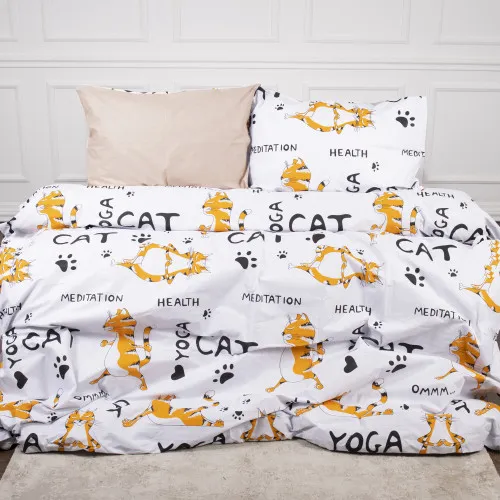 Підковдра MirSon Ranforce Elite 17-0621 Yoga Cat Orange