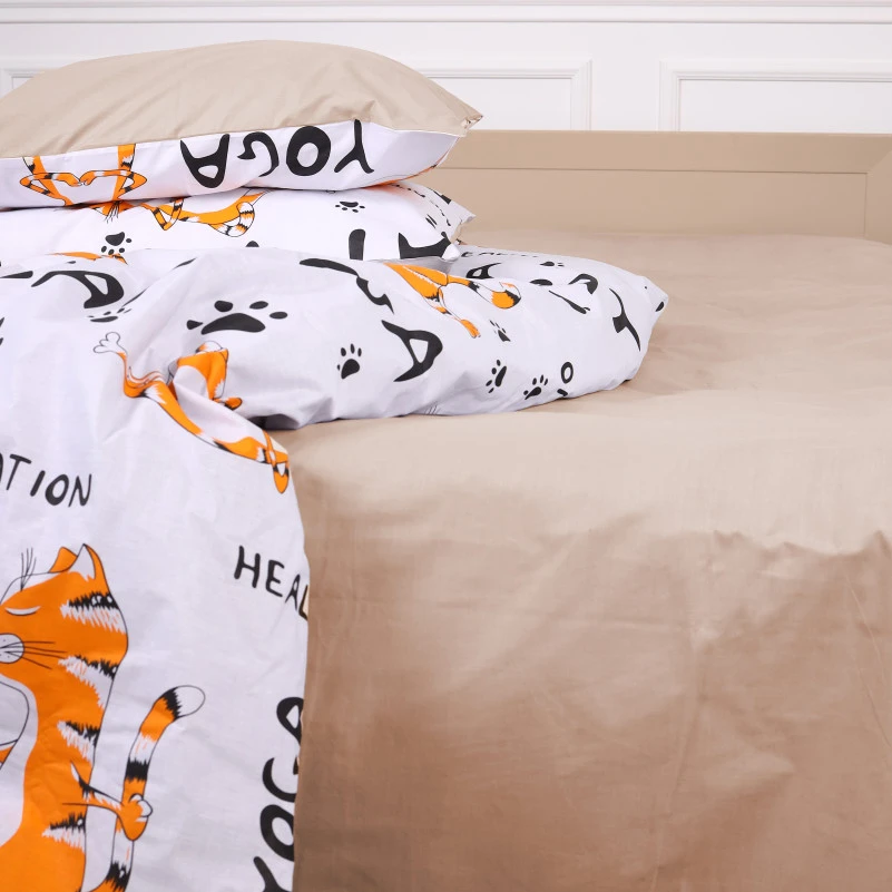 Наволочка MirSon Ranforce Elite 17-0621 Yoga Cat Orange - 2