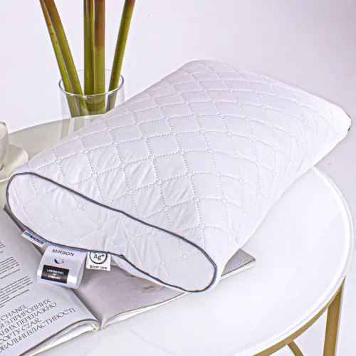 Подушка ортопедическая (стружка Memory) №4116 Steep Line Silver 49*32*10,5 см