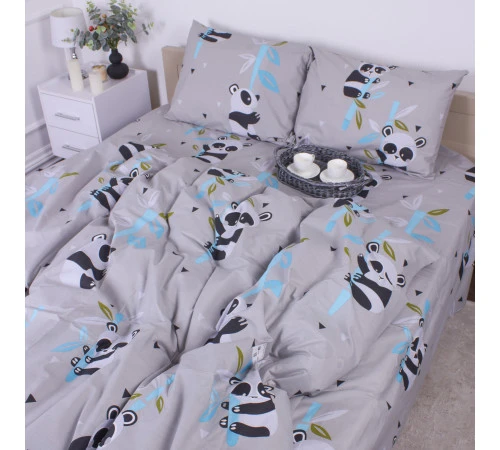 Простирадло MirSon Ranforce Elite 17-0504 Panda is gray