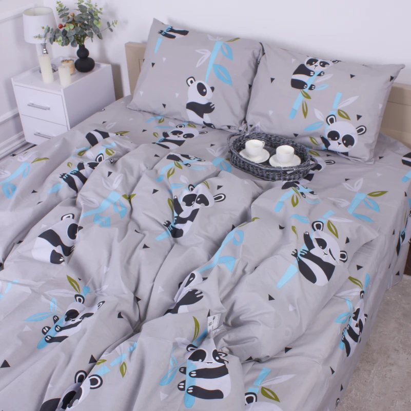 Підковдра Бязь 17-0504 Panda is gray - 1