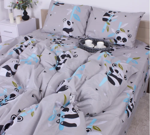 Наволочка MirSon Ranforce Elite 17-0504 Panda is gray