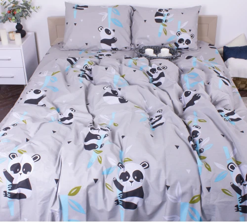 Комплект постельного белья Бязь 17-0504 Panda is gray - 2