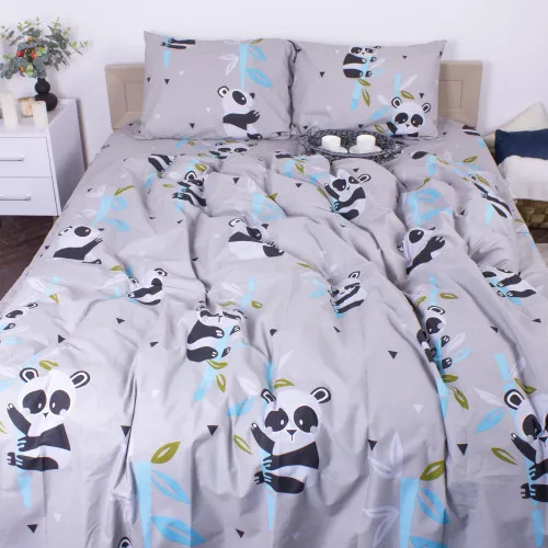 Комплект постельного белья Бязь 17-0504 Panda is gray - 2