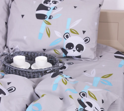 Простирадло MirSon Ranforce Elite 17-0504 Panda is gray - 2