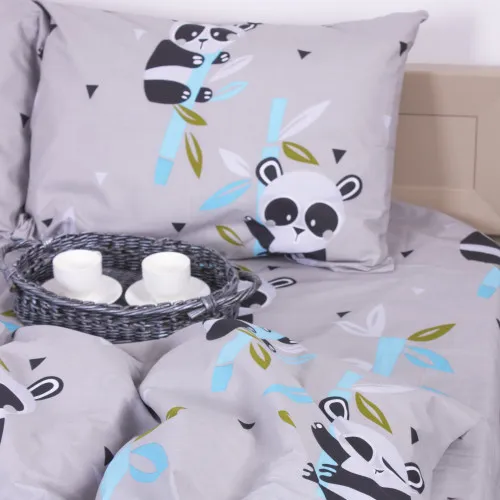 Простынь MirSon Ranforce Elite 17-0504 Panda is gray - 2